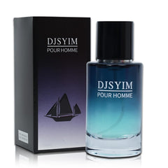 DJSYIM men's EDT bottle front view with crisp apple aroma for daily wear.