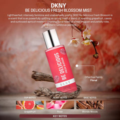 DKNY Be Delicious Fresh Blossom bottle cap detail, delivers a fresh wearable NYC-inspired vibe