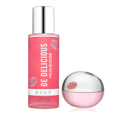 DKNY Fresh Blossom floral heart note close-up, highlights rose and muguet for elegance