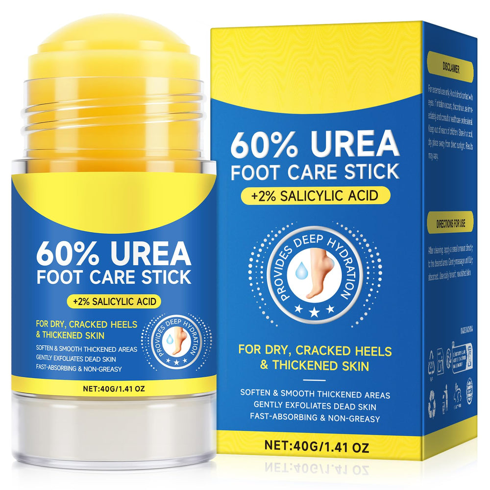DLOMFVFQ foot care stick application close-up for targeted hydration and smoothing.