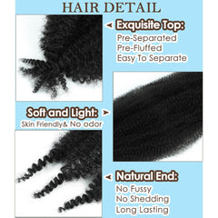Dlyoigr Afro Twist Hair pre-combed strands enable easy installation