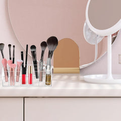 Dmopipp multi-grid organizer for lip liners and gloss bottles helps categorize items.