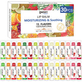 Bálsamo labial Dmsky, estuche de 30 unidades con 15 sabores para uso diario