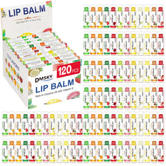 DMSKY lip balm 12 flavors display for daily moisture.