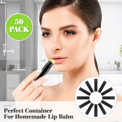 dmuuudm compact 5.5 ml empty lip balm container in black
