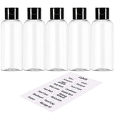 DNSEN 5-pack travel bottles cap close-up shows a secure, leak-free travel solution.