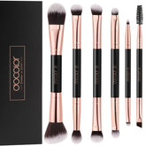 Docolor double-sided eyeshadow brush set for versatile shading, blending, and defining.