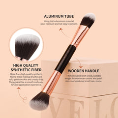 Docolor eyebrow blending brush with soft bristles for smooth lines.