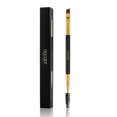 Docolor Eyebrow Brush Duo angled brush in black finish for precise shaping and lining.