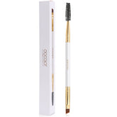 Docolor eyebrow brush duo with angled spoolie for precise brow shaping and eyelash grooming.