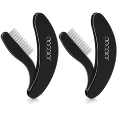 docolor foldable eyelash comb arc design for precise lash separation.