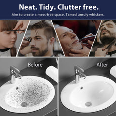 DOEPSILON Beard Bib suction cups secure firmly to the mirror for stable grooming.