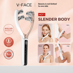 Doge&Vollar massage head fits cheeks for precise contour.