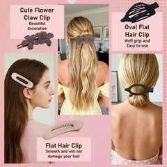 DOGODE flat claw clip provides versatile grip for both thin and thick hair.