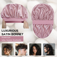Doitory double-layer satin bonnet with color options