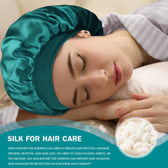 Gorro satinado Doitory de doble capa para dormir y mantener brillo del cabello