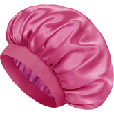 Doitory bonete de satén para dormir con doble capa rosa protege el cabello