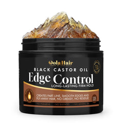Dolahair control de bordes, botella 4.2 oz, fijación suave y sin grasa.