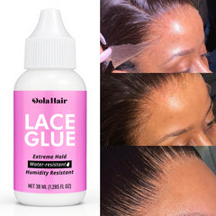Dolahair glue remover bottle for safe, gentle wig cleanup.