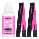 Dolahair lace glue packaging showing durable hold for wigs.