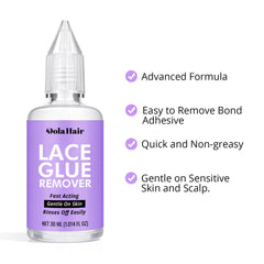 Dolahair Lace Glue Remover bond application demonstrates targeted adhesive removal