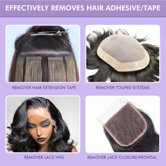 Dolahair Lace Glue Remover massaging on bond to dissolve residue safely
