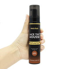 Dolahair lace tint mousse foaming texture enables quick, even coverage.