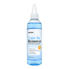 Dolahair Tape-in Remover spray bottle close-up for residue-free removal.