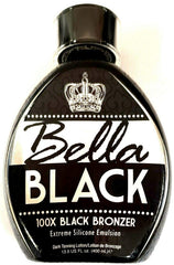 Dolce Vita Bella Black 100X botella bronceadora para camas, brillo rápido y uniforme.