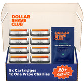 Dollar Shave Club six-blade refill pack for a close shave