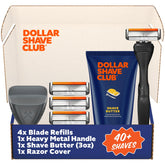 Dollar Shave Club blade refills for easy rinsing and smooth glide.