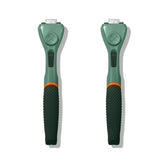 Dollar Shave Club green 2-pack razor handle with non-slip grip for secure shaving