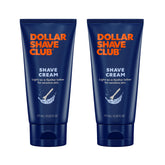 Dollar Shave Club shave cream 6oz pack with sleek packaging for easy storage.