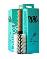 Dom Dom nylon-boar round brush 2.3-inch smooths hair for fast blowouts.