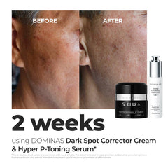 Hands warming DOMINAS cream in a two-step routine enhances absorption