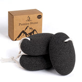 DOMLYRA natural pumice stone oval three-pack for gentle callus removal on feet