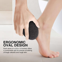 DOMLYRA pumice stone ergonomic handle enables precise scrubbing on tough areas