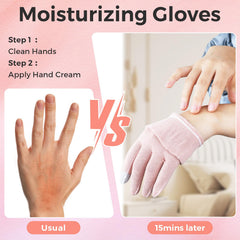 Donfri cotton gloves with touchscreen-friendly fingertips for easy skincare sessions