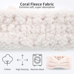 DOOBO spa headbands bowtie design adds cute style while keeping hair away