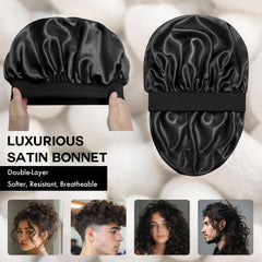 Doitory bonete satin-interior-elastico con ajuste cómodo durante la noche.
