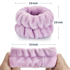 Dorbetar face wash wristbands stay secure with gentle elastic for comfortable wear.