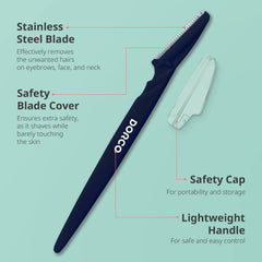 DORCO Line-Up Razor for Men trims the neck edge for a clean look.