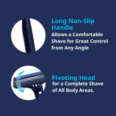 Dorco Pace 2 ergonomic grip provides secure handling in wet conditions