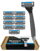 DORCO Pace 4 Pro razor pivoting head for close, contour shaving.
