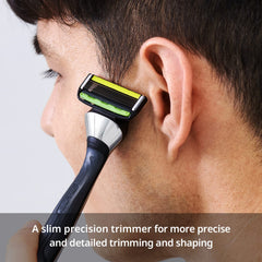 Dorco Pace 6 Pro lubricating strips with aloe, argan, avocado oils for moisture.