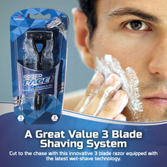 Dorco Pace 3 common docking system enables cartridge and handle interchangeability.