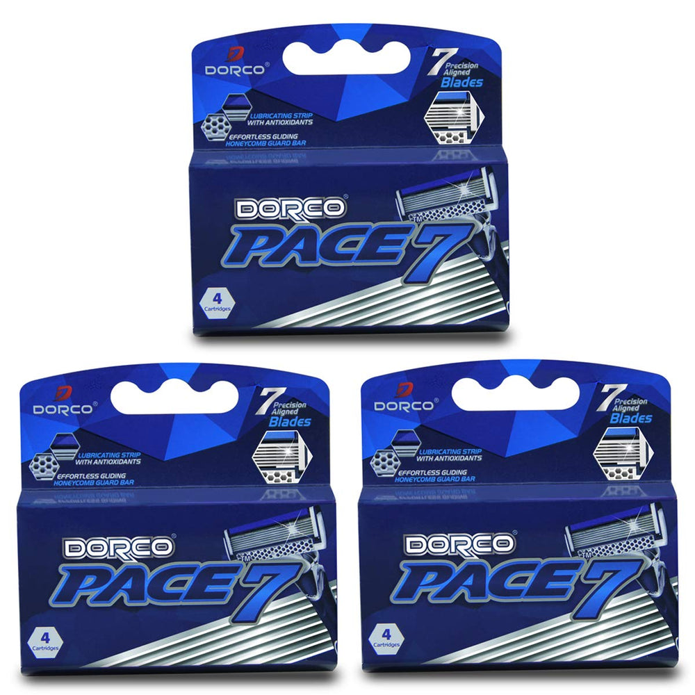 Dorco Pace 7 seven-blade razor open design for easy rinsing and maintenance