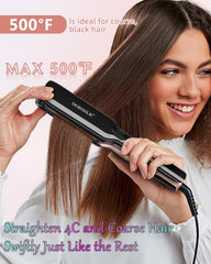 Dorisilk 1-inch floating plate enables precise straightening and curling.