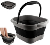 DoroSun collapsible foot tub folded for compact storage.