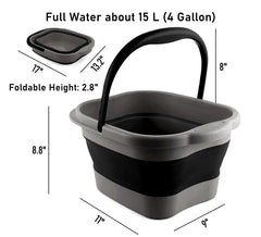 DoroSun collapsible foot tub opened into a full basin for soaking.